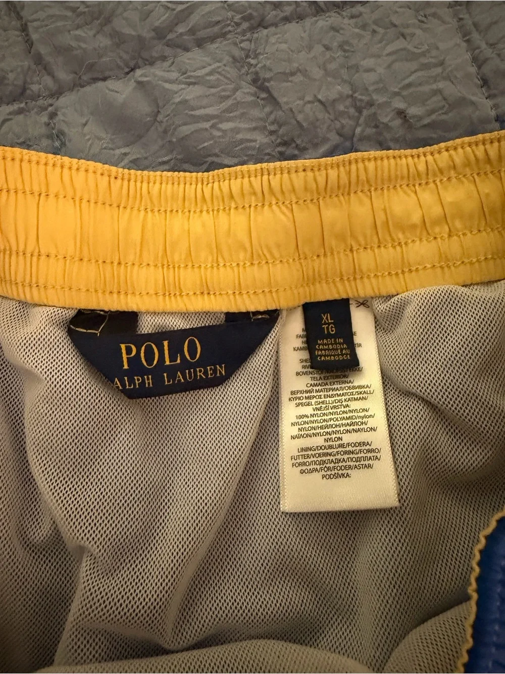 Polo Ralph Lauren Blue Swim Trunks with Yellow Pony Men’s XL